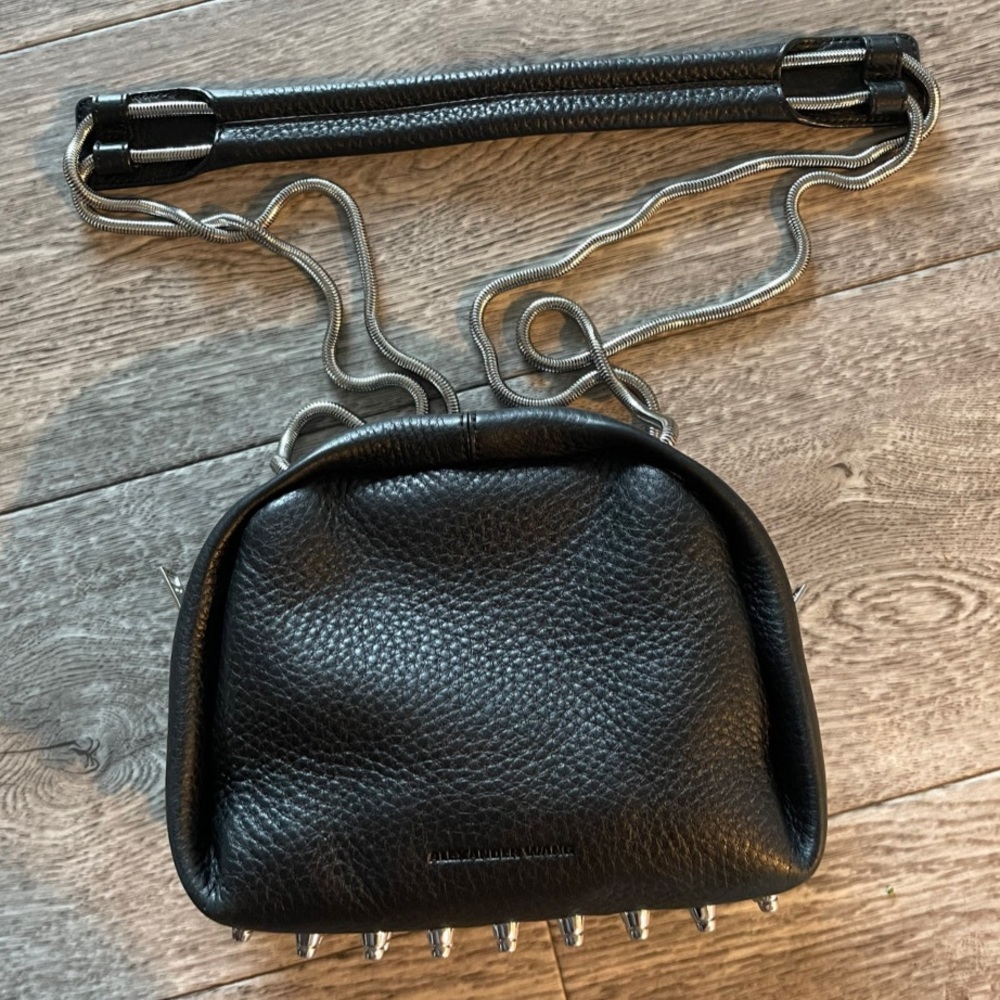 Alexander Wang Studded Pebble leather chained crossbody